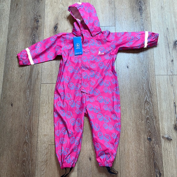 NWT Orline Pro Girls Reflective Rain Suit Size 92/2Yr - Picture 3 of 8